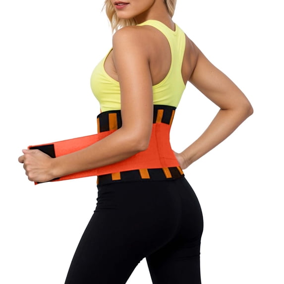 MDUKONU Waist Trainer Belt for Women Men Waist Cincher Trimmer Shaper Belt Size: XXL Orange