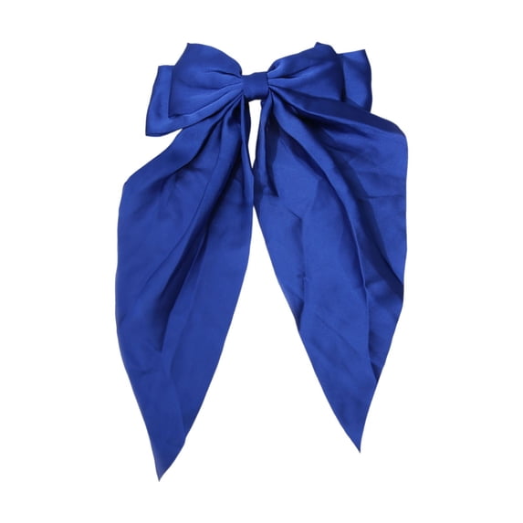 MDUKONU Women Big Bow Barrettes Girl's Satin Hairclips Long Ribbon Hair Pins Accessories For Party