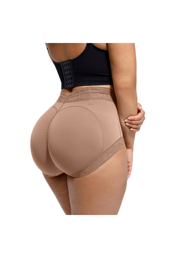Women Lace Classic Daily Wear Body Shaper Lifter Panty Smoothing Brief, Shapewear for Women Purple XL