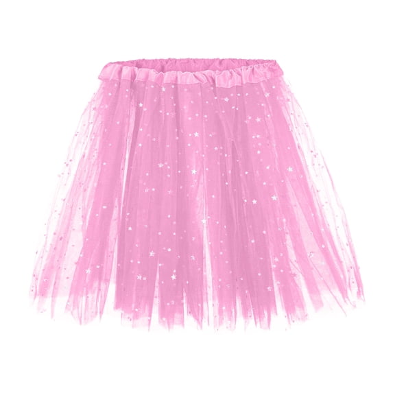 MDUKONU Women Skirt Petticoat Cute Underskirt Ballet Swing Skirt Puffy And Fashion Tutu Skirts Pink One Size
