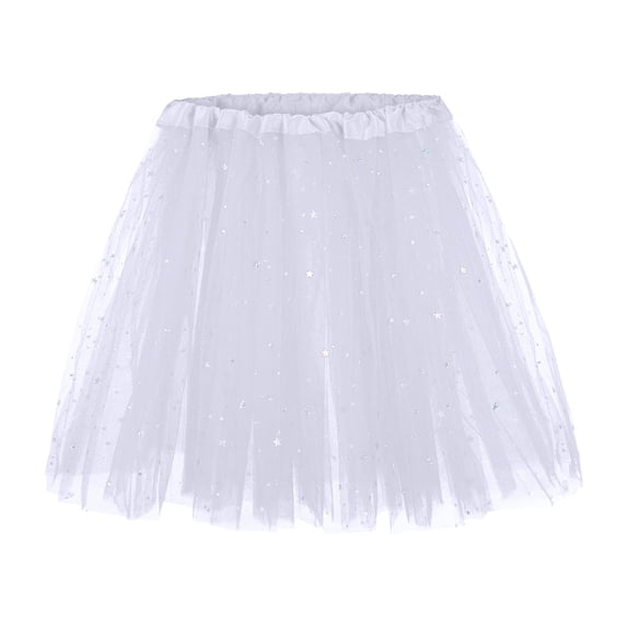 MDUKONU Women Skirt Petticoat Cute Underskirt Ballet Swing Skirt Puffy And Fashion Tutu Skirts White One Size