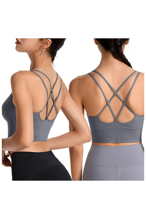 Women’s Bras Bras for Women No Underwire - Seamless Bras for Women, Wireless Bra, Adjustable Bra Grey S