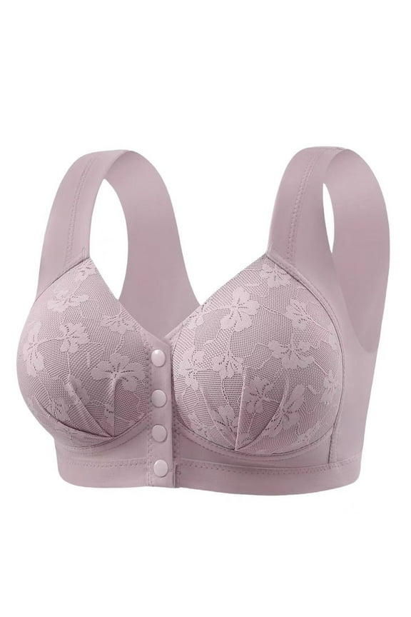 Women’s Bras Wireless Jelly Bras for Women No Underwire with Support Light Purple 44