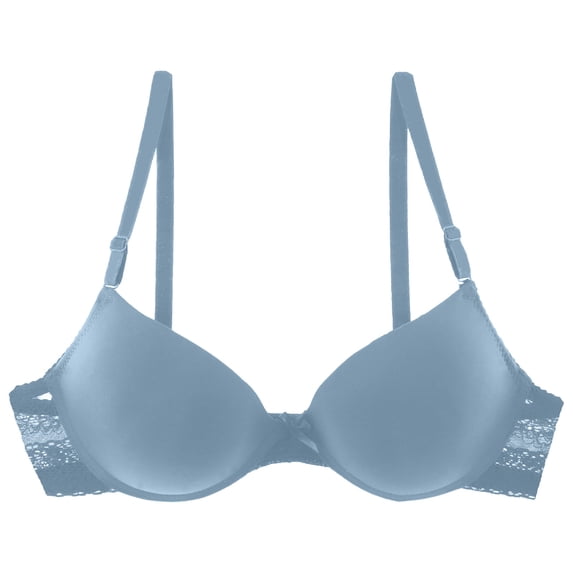 MDUKONU Women’s Bras Women's Underarm-Smoothing Comfort Underwire Lightly Lined T-Shirt Bra Grey 34