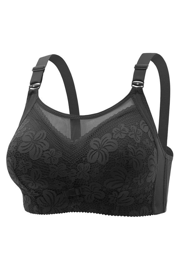 Women’s Bras Women's Wireless Seamless Matte Mini Rib Bra Black 38