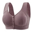 thumbnail image 1 of MDUKONU Women’s Bras Women's Wireless Seamless Matte Mini Rib Bra Purple 46, 1 of 9