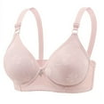thumbnail image 1 of MDUKONU Women’s Bras Womens Seamless Wireless Supportive Bra Push Up Comfort Soft No Underwire Full Coverage T-Shirt Bra Pink 38, 1 of 2
