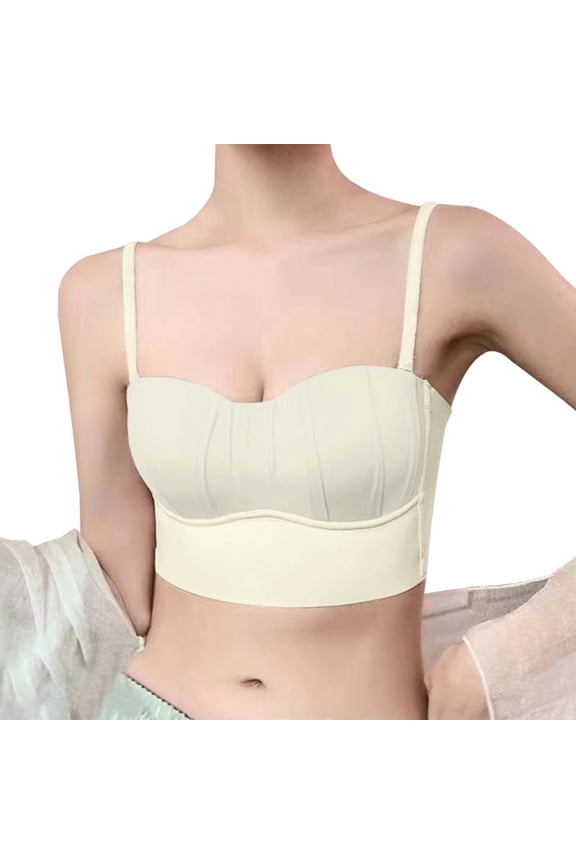 Women’s Bras Womens Wireless Bra, Smooth Comfort Full Coverage Bra Light Yellow M