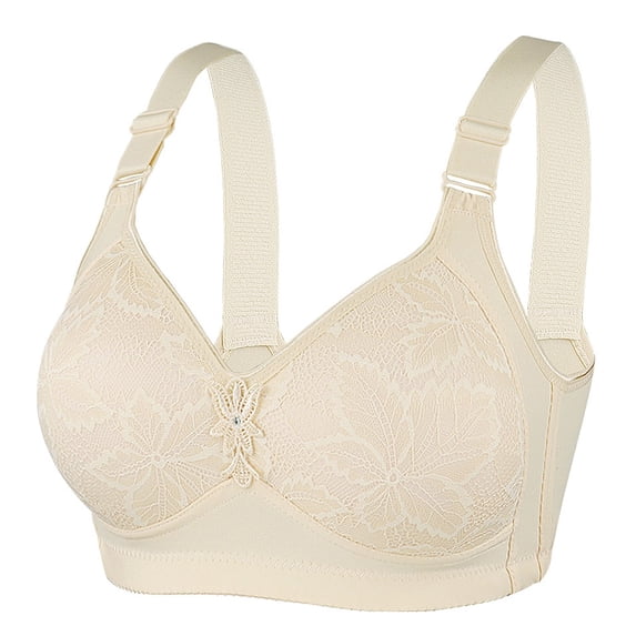 MDUKONU Women’s Bras Womens Wireless Jelly Bra Plus Size Supportive Seamless Bras Full Coverage Push Up Comfortable No Underwire Tshirt Bras Beige 44