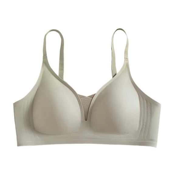 MDUKONU Women’s Bras Womens Wireless Jelly Bra Plus Size Supportive Seamless Bras Full Coverage Push Up Comfortable No Underwire Tshirt Bras Green L