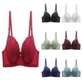 thumbnail image 1 of MDUKONU Women's Padded Underwire Bra, Full Coverage T-Shirt Bras for Women, Convertible, Seamless Red 44, 1 of 8