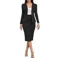 thumbnail image 1 of MDUKONU Women's Skirt Suit Set for Work Black L, 1 of 7