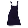 thumbnail image 1 of MDUKONU Women's Solid Color Sleep Dress Soft Touch Shift Dress Sleepshirts Navy L, 1 of 9