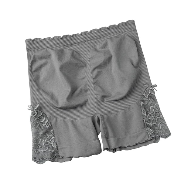 MDUKONU Women's Summer Lace Safety Pants Girls' Light Proof Thin Leggings High Waist Abdomen Shorts Size: One Size Grey