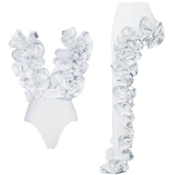 MDUKONU Women's Swimwear Spring Break Swimsuit White S