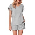 thumbnail image 1 of MDUKONU Women's Work From Home Set Skin-Friendly Elegant Beach Grey XL, 1 of 9