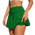 thumbnail image 1 of MDUKONU Womens Tennis Skirt Pleated Athletic Skirts with Pockets Shorts High Waisted Golf Skort for Workout Size: L Green, 1 of 5