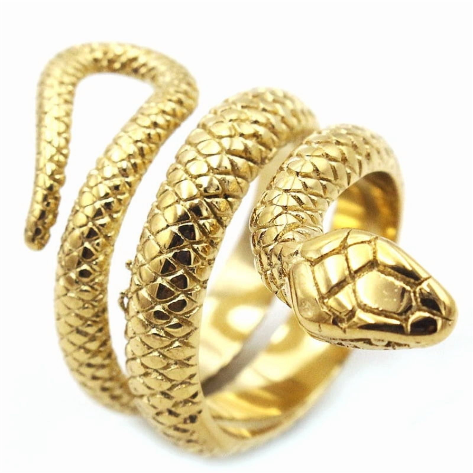 MDrift Gothic Snake Rings for Men Women, Stainless Steel Serpent Finger ...