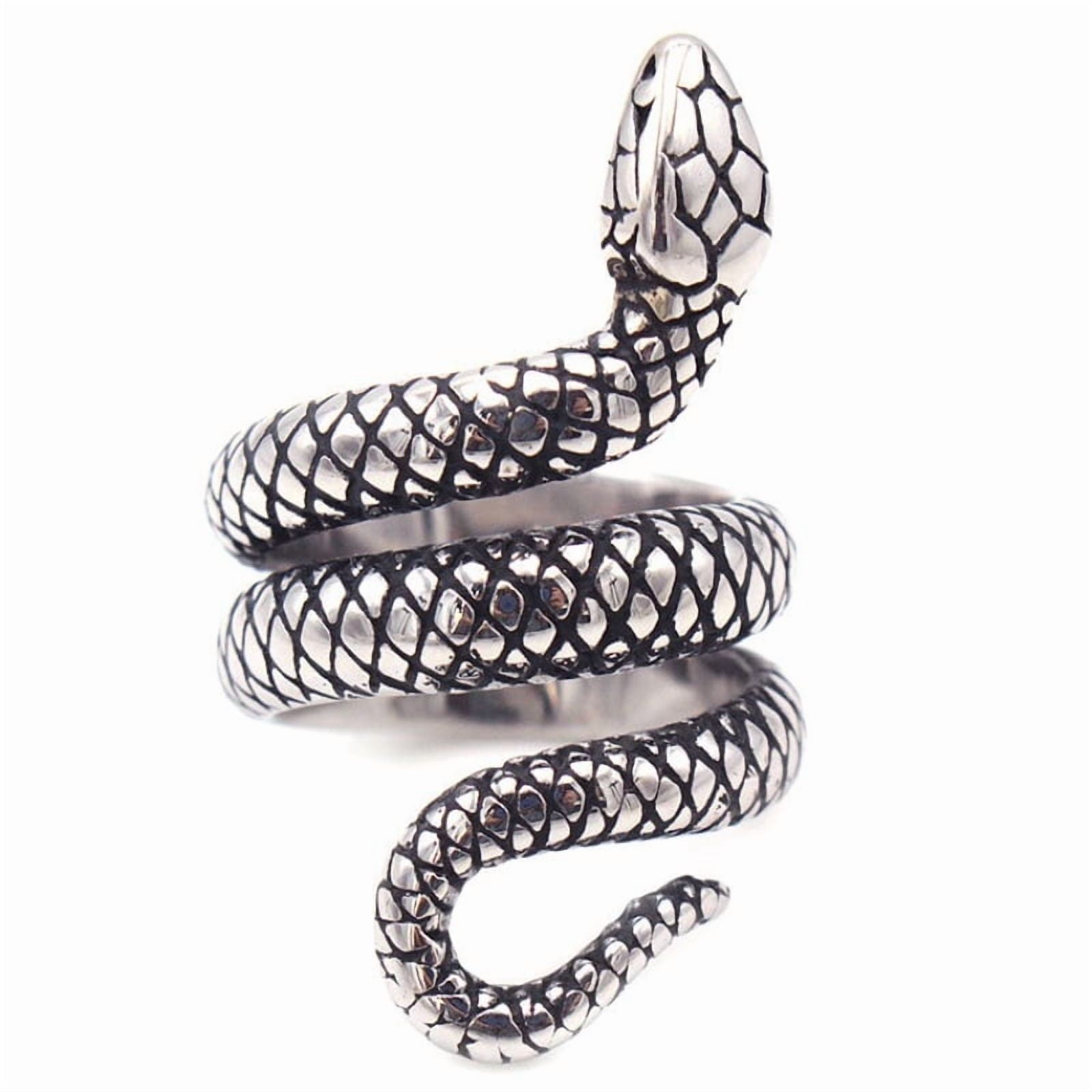 MDrift Gothic Snake Rings for Men Women, Stainless Steel Serpent Finger ...