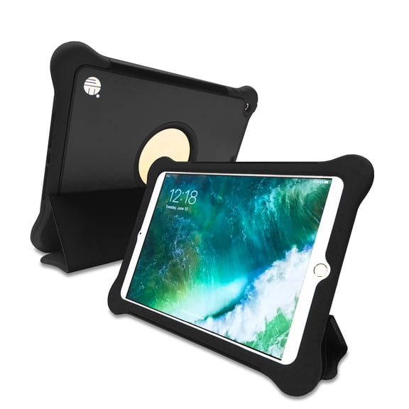 ME 3-In-1 Bumper-Case-Stand with Smart Tri-Fold Cover for New iPad 9.7-inch (5th Generation - 2017 release) - Black