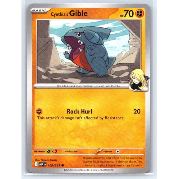 ME: Ascended Heroes Cynthia's Gible Common #109/217