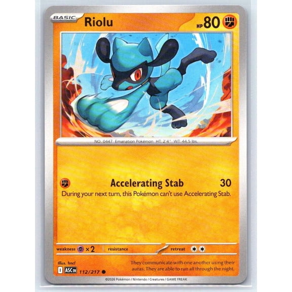 ME: Ascended Heroes Riolu Common #112/217