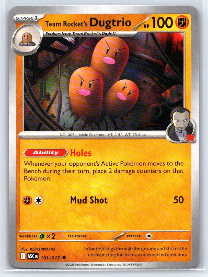 pokemon dugtrio card 19/102 - Dugtrio main image 0