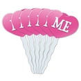 thumbnail image 1 of ME Heart Love Cupcake Picks Toppers - Set of 6, 1 of 1