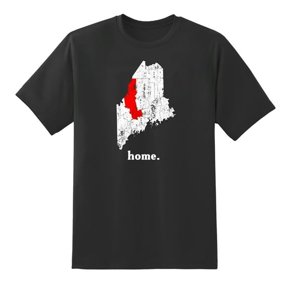 ME Map Maine Home State Love Maine Home Design T Shirt for Men Women Black,L