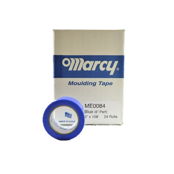 ME0084 Case - 24 Rolls Molding Tape - All Weather, No Residue - 2" x 108' Blue, PerForated (6)