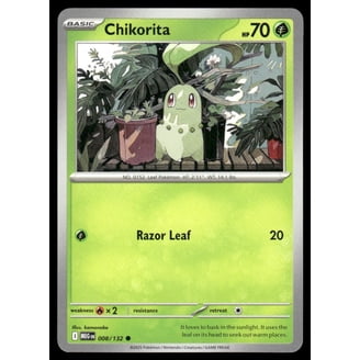 chikorita pokemon card Pokmon MEP Basic Regular 069 70 HP Razor Leaf 2016 English First Partner Pack Type Chikorita Pokemon Card