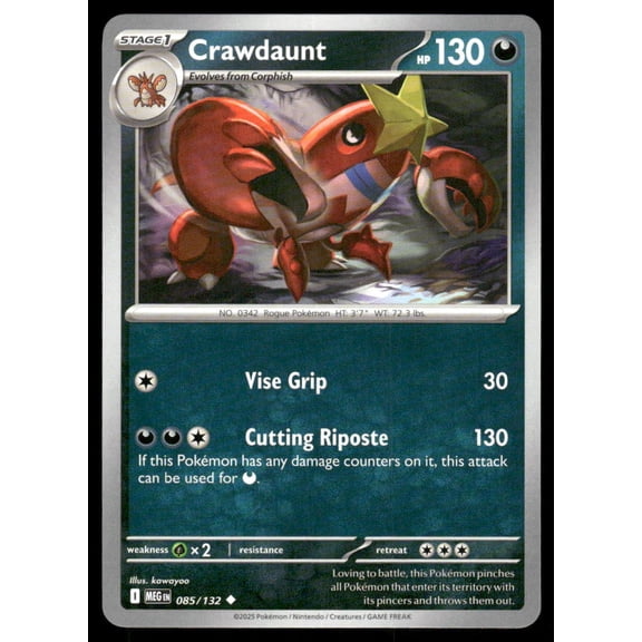 ME01: Mega Evolution Crawdaunt Uncommon #085/132