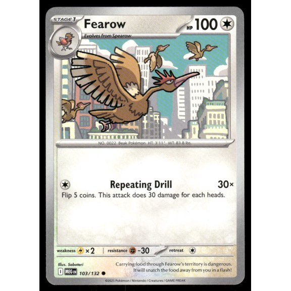 ME01: Mega Evolution Fearow Common #103/132