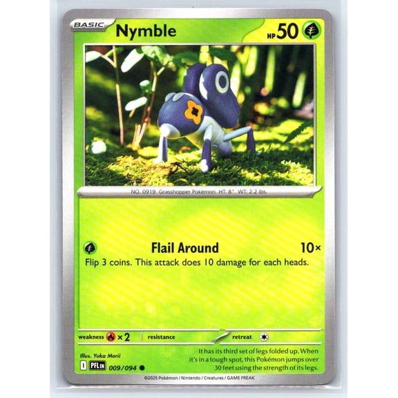 Near Mint Pokemon TCG ME02 Phantasmal Flames Nymble Common #009/094 English Card