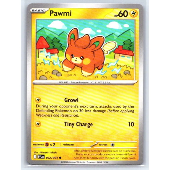 Pokmon Pawmi ME02 Phantasmal Flames 032/094 Common Trading Card
