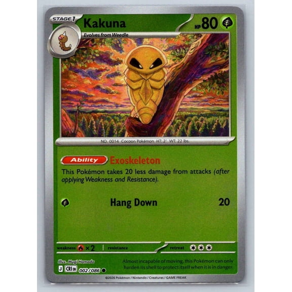 ME04: Chaos Rising Kakuna Reverse Holo #002/086