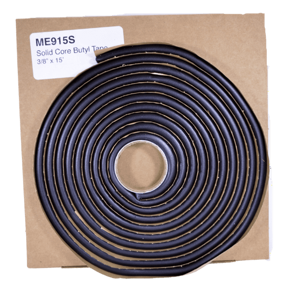ME915S 3/8" Round Butyl Tape 15' Roll Auto Glass Adhesive Soft Seal