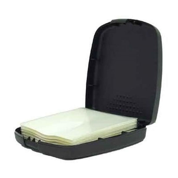 Barjan 29538321 12 CAPACITY PLASTIC CD WALLET - BLACK