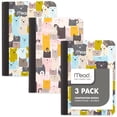 thumbnail image 1 of Mead Mini Fashion Composition Book, Narrow Ruled, 80 Sheets, Paper, 4.5" x 3.25", Cats & Dogs, 3 pack, 1 of 6