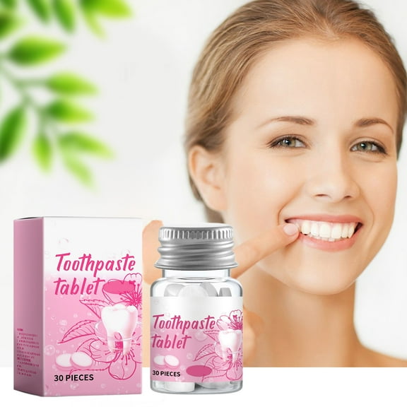 MEAKKAO Solid Toothpaste Tablets Teeth Deep Cleaning Oral Care Yellow Clean Portable Toothpaste Tablets