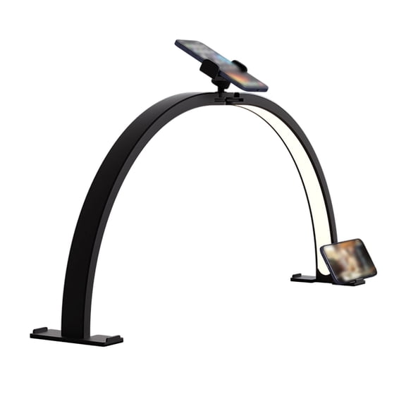 MEAKKAO Upgraded Foldable Half Light 29in Half Light For Nail Desk With Phone Nail Table Lamp 3 Color Modes 10 Adjustable Brightness