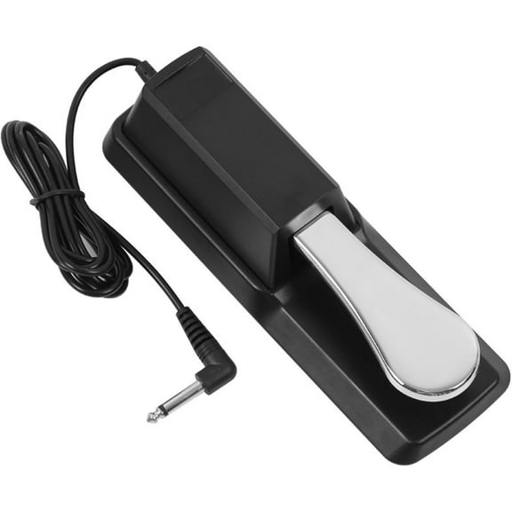 MEAMAZ Universal Sustain Pedal Keyboard Piano ,with Polarity Switch 1/4'' Input Plug, Suitable for Digital Piano, Piano Keyboard, MIDI KeyboardSynthesizer