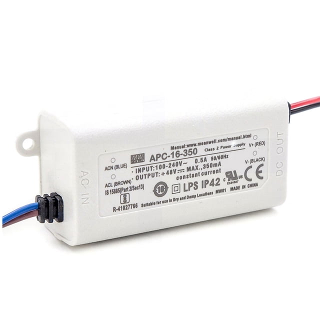 Mean Well APC-16-350: CONSTANT CURRENT LED DRIVER - SINGLE OUTPUT - 350