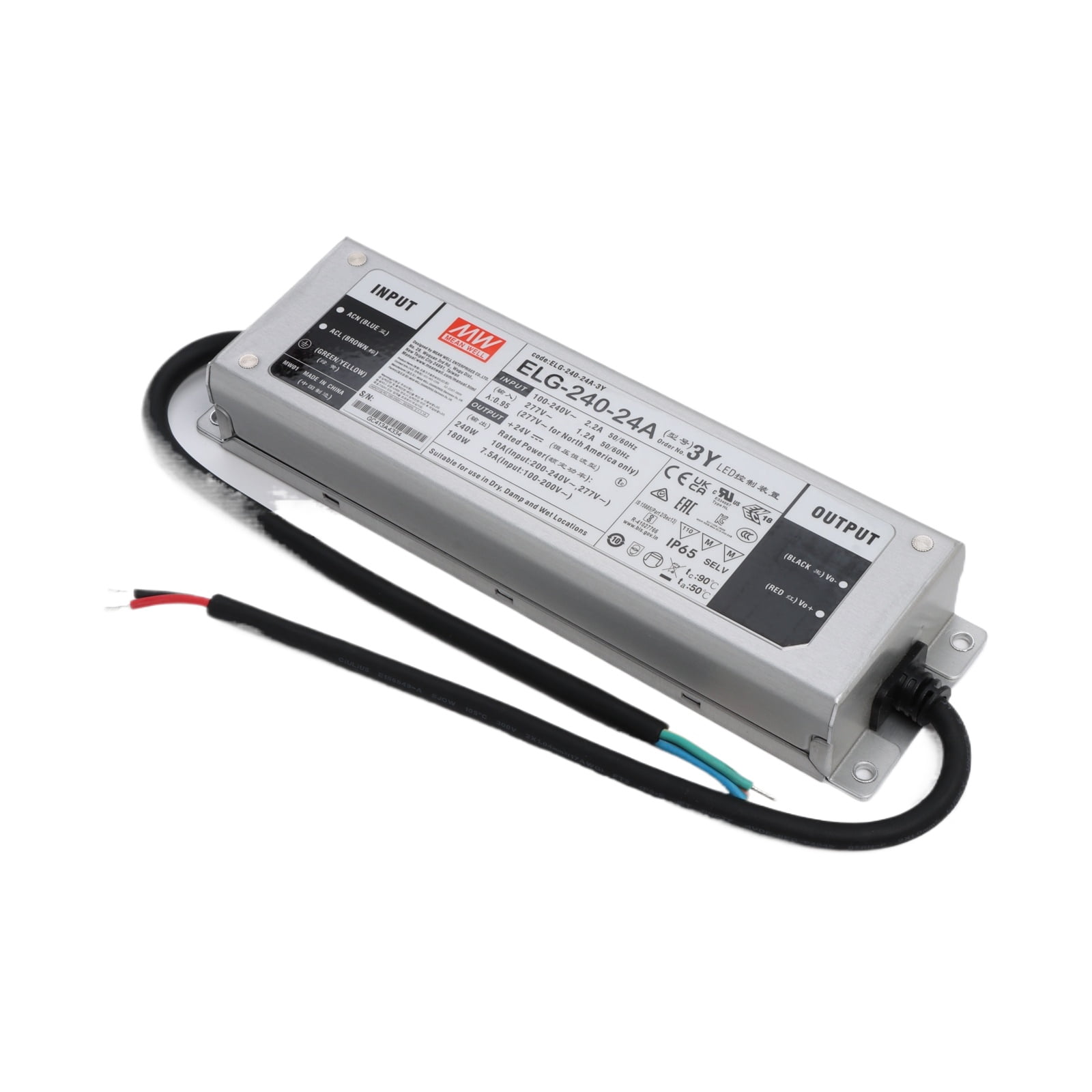 MEAN WELL ELG 240 24A 3Y 240W LED Driver 24V 10A 93 Efficiency mean-well-elg-240-24a-3y-240w-led-driver-24v-10a-93-efficiency