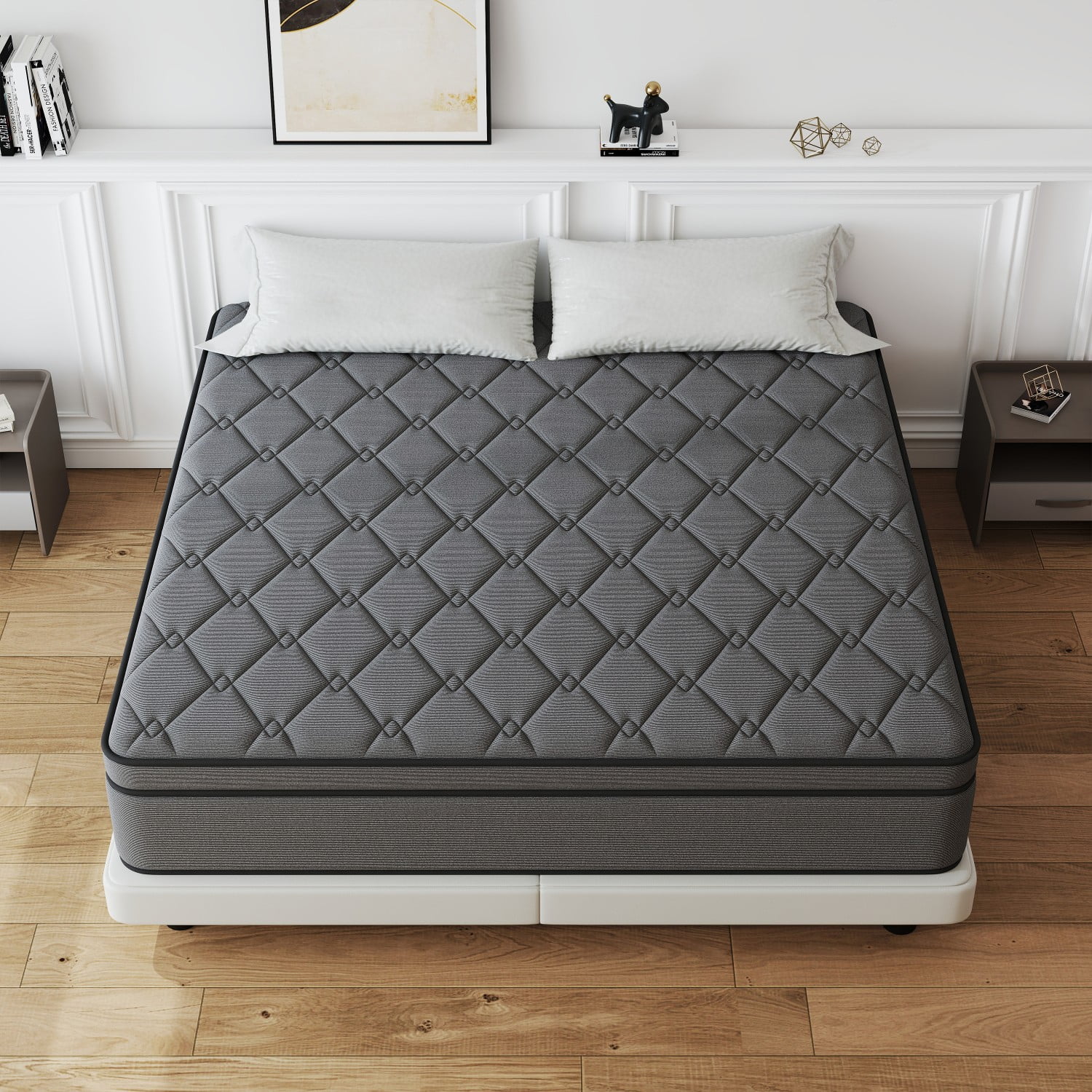 MEANDAROL 12 inch Twin Mattress, Memory Foam & Spring Hybrid Medium Comfort Twin Size in a Box,Adult