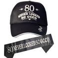 thumbnail image 1 of MEANT2TOBE - Meant2Be 80th Birthday Gifts for Men, Black Hat & Sash, 1 of 9