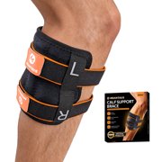 MEANTAUS Sciatica Pain Relief Devices Brace, Upgraded Adjustable Calf Support with Dual Pads & Massage Ball for Sciatic Nerve, Lower Back & Hip Pain Relief Orange