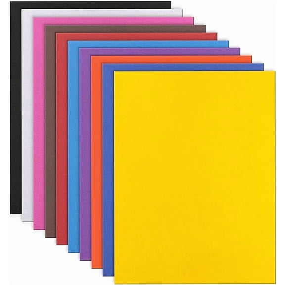 10 PC Crafts Foam Sheets 9x12 Inch 10 Colors 2mm Eva Foam Paper for Party Halloween Decor Preschoolers Classroom Scrapbooking DIY Cosplay(10 Sheets)