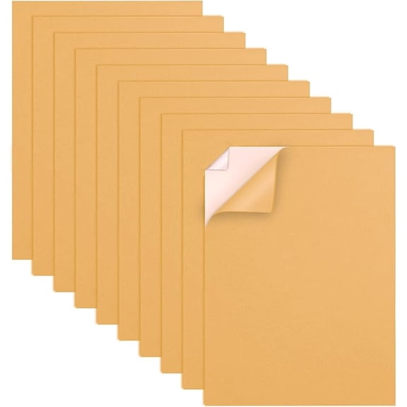 Self Adhesive Eva Foam Sheets, Khaki 9x12 Inch 2mm Sticky Foam Paper for Crafts Cardmaking Photo Frames Classroom Scrapbooking Christmas Halloween (Khaki 10 Sheets)