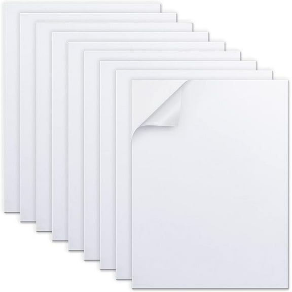 Self Adhesive Eva Foam Sheets, White 9x12 Inch 2mm Sticky Foam Paper for Halloween Crafts Cardmaking Photo Frames Classroom Scrapbooking Christmas (White 10 Sheets)